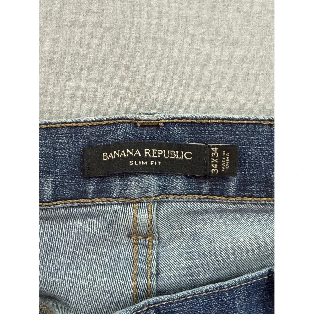Banana Republic Slim Fit Jeans Mens‎ 34x34 Blue Fair Rapid Movement Denim